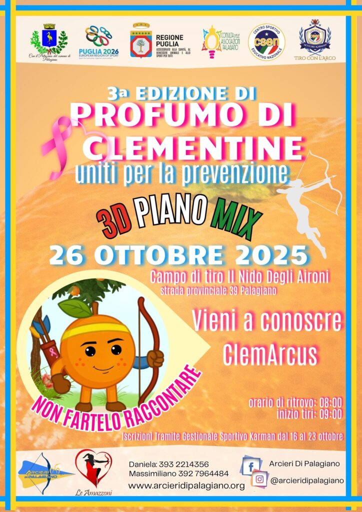 News 🏹🎯 Profumo di Clementine - Uniti Per la Prevenzione 🏹🎯